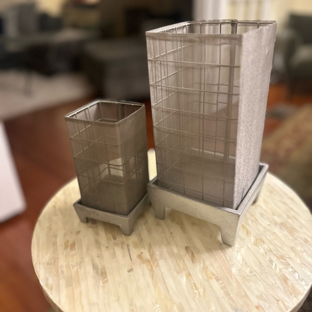 Pottery Barn Mesh Candle Holders